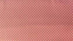 Bred bomuldsstof - Pink med hvide prikker